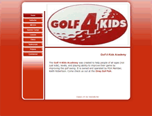 Tablet Screenshot of golf4kidsacademy.com